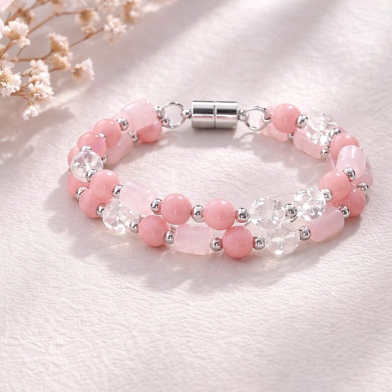 Dabīgo pērļu rokassprādze "Japāņu Dārza rota"